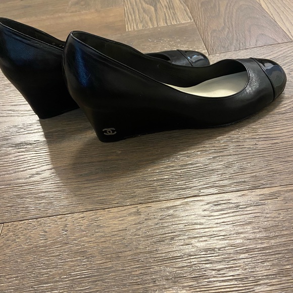 Chanel Patent Toe Leather Wedge - Picture 6 of 7